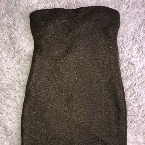 Short olive green dress